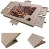 Generic Tavolo per Puzzle Portatile, Tavolo per Puzzle Inclinabile con Supporto Regolabile, Pannello per Puzzle In Feltro Leggero con Coperchio e 6 Cassetti di Smistamento, per Un Massimo di 1000 dark camel