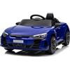 LALAHO Mcchina Elettrica Per Bambini AUDI RS E-tron 12V con Doppi Motori, 3-5km/h Auto Elettrica per Bambini 3-5 Anni, Sospensioni, MP3, Telecomando, Blu scuro