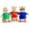 Laruokivi Cartoon Chipmunks Alvin Simon Theodore Peluche Giocattoli Imbottiti Bambola Animale 9'' Figura 3 pezzi