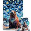 AITEXI Puzzle 1000 pezzi per adolescenti Tricheco della notte stellata Gioco intellettuale giocattolo perché è ideale come regalo per tutta la famiglia 52x38cm