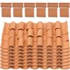 GARVALON Modelli di Tegole per Tetto in Argilla 120 Pezzi per Mini Giardino e Tavolo di Sabbia Alto Grado di Imitazione e Design Semplice per Accessori Paesaggistici