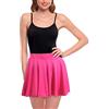 Partilandia Gonna corta da donna plissettata, basic fucsia, gonna skater, pattinaggio, taglia S, multifunzione