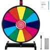 COSTWAY 12''/15'' Ruota della Fortuna da Tavolo, Gioco Ruota Personalizzabile con Pennarello e Cancellino, Base Antiscivolo e Superficie Cancellabile, per Carnevale Feste (15'')
