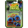 Hot Wheels Monster Trucks 2022 Scala 1:64 Diecast Glow in The Dark Podium Crasher, Arancione con Ruote Blu