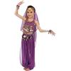 Generic Costume da danza per bambini, top e pantaloni, 2 pezzi, costume da ventre indiano, per spettacoli, gonna con paillettes, costumi arabi di Bollywood, spettacoli di danza indiana, per Halloween e