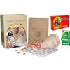 Mondial Toys Tombola Tradizionale Napoletana con numeri in legno Panariello in Vimini Carte da Gioco Napoletane e Mercante in Fiera Modiano