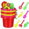 Toyvian Secchiello Spiaggia Bambini 6 Pezzi Set Giocattoli Plastica Colorati Mini Secchio Giocattolo Per Bambino Ideale Per Spiaggia Cortile E Viaggi Estivi