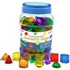 Colcolo 60 Pezzi Solidi Geometrici Blocchi di Forme Geometriche Modelli di Supporto Geometrico Blocchi di Colore Traslucido per la casa Regalo