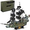 DUANT 39107 Kit di costruzione della nave pirata olandese volante, 2434 pezzi, modello grande di nave pirata con espositore, set dettagliato di blocchi da costruzione per adulti e adolescenti