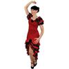 I LOVE FANCY DRESS LTD ILOVEFANCYDRESS Costume da rumba da donna, taglia XL, vestito rosso e nero con volant da salsa, costume per adulti