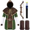corimori - Costume da Robin Hood con Arco e Freccia per Bambini | Per ragazzi e ragazze