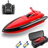 Goolsky Telecomando RC Barche 2.4G 20km/h RC Barca RC Giocattolo Regalo per Adulti Adolescenti con Borsa