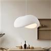 HEYUN Lampadario A Sospensione Wabi-Sabi E27 Stile Giapponese Moderno Altezza Regolabile Per Tavolo Da Pranzo Soggiorno Camera Da Letto Cucina Caffè Corridoio Design Creativo Bianco A Nido D'Uccello(4