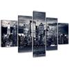 Visario 5531 Foto e Stampe Arte su Stampa su Tela 5 Pezzi 160 x 80 cm New York Skyline