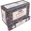 Satya - Bastoncini di incenso, confezione risparmio da 12 confezioni da 15 g, 180 bastoncini Black OPium