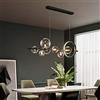 HRWBHH Lampada Da Pranzo A LED A Sospensione, Palla Di Vetro Con Presa G4, Lampada Ad Altezza Regolabile Lampadario Nordico Industriale Luce Per Soggiorno Cucina Isol