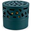 JRose Collections Bruciatore di incenso Bakhoor moderno in resina con coperchio, decorativo, rotondo, per Oud, Bakhoor e resina, bianco, nero o marrone, porta carbone con design ritagliato, idea regalo e decorazione