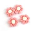 Blausky 50 pezzi piccoli fiori lavorati a maglia, fiore in filato, mini toppe ricamate, applicazioni per il cucito fai da te, jeans, giacche, t-shirt, zaini, scarpe, 4 x 4 cm, rosa A