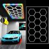 Sedtonmu Hexagon Lampade LED per Garage Esagonali Design 6000K Lampada da soffitto LED a nido d'ape per Garage Soussol Magazzino Salone di Bellezza Automobile Officina Di Bellezza Automobile,5
