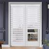 Smonter Luckup - Tenda a rullo zebra, fissaggio facile, con accessori di montaggio, avvolgibile, Tessuto, bianco, 75CMx230CM