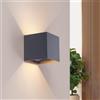 Ledvion - Lampada da parete LED ricaricabile con sensore di movimento, antracite, senza fili, luce calda 2700K, 170 lm, batteria 4400 mAh, IP44, LED da parete per interni, sensore diurno e notturno