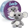 Cookie Box Kit Uncinetto per Principianti - Realizza un Amigurumi Fai-da-Te con Filato, Uncinetto, Imbottitura, PDF & Video - Regalo per Adolescenti e Adulti - Koala Coal