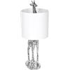 Brubaker Lampada da Tavolo o da Comodino Giraffe Africa - Lampada da Tavolo con Base in Ceramica e Paralume in Tessuto - Altezza 51,5 cm, Nero Bianco