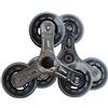 TopHomer 2 confezioni di ruote per carrello scala, carrello a 3 ruote resistente per la sostituzione del carrello della spesa per mobili, bucato, carrello della spesa (Modello C)