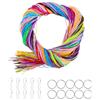Kureny 200 Pezzi Scooby Doo Fili, 20 Colori Nastri Scooby Doo Corde, Filo per Braccialetti, con Portachiavi e Gancio, Scubidu Fili per Creare Braccialetti, Collane, Portachiavi