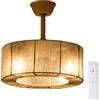 zenggp Ventilatore Da Soffitto Boho, Lampada Da Soffitto A LED In Rattan Con Telecomando, 6 Velocità Del Vento Regolabili, Lampada Bohémien Da Incasso, Per Camera Da Letto Soggiorno Cameretta Dei Bambini