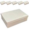 Regalami Set 5 Scatole Rettangolari Portaoggetti 38x27x11 cm in Cartone Rigido Elegante e Robusto, Contenitori Salvaspazio per Abiti, Piatti, Bicchieri, Biscotti, Merendine e Accessori Casa