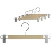 MAWA Grucce in Legno di Faggio, con Clip per Pantaloni, Certificato FSC®, Sostenibile, Design Salvaspazio per Armadi Ordinati, Faggio Naturale, 35 cm, 5 Pezzi