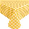 Home Direct Tovaglia Cerata in PVC, Lavabile, Copritavolo, a Quadretti, Gialla, 100 cm X 140 cm,