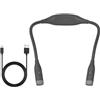 Vynetra Luce da lettura a LED ricaricabile per lavori a maglia, uncinetto e altro ancora, con 3 temperature di colore, ricarica USB C, lampada da collo per corsa
