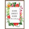 MG Design Cornice 80x120 cm - colore Marrone, in legno, con vetro acrilico - da appendere in verticale o in orizzontale, senza sfondo, per foto, poster, puzzle