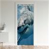 Loussiesd Tenda per Porta a Tema Squalo, Tenda per la Privacy Marina, Oscurante, Decorativa con Animali Marini, per Armadio, Copertura per Porta, Tema Sottomarino, Dimensioni 86x203cm, 1 Pannello