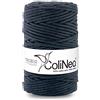 ColiNea, cordoncino in cotone con anima in cotone, intrecciato, 5mm, 100m (Inchiostro, 100m)