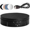 Cepolawa Espositore Girevole Elettrico 10KG 14,6CM, Base Girevole Elettrica con Batteria Ricaricabile, Piatto Girevole Elettrico de 360° con Velocità Regolabile per Esposizione Prodotti