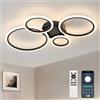 Tetipa Plafoniere LED, 80cm Lampada da Soffitto Dimmerabile, LED a risparmio energetico, telecomando, cambia colore, per soggiorno, camera da letto, cameretta dei bambini