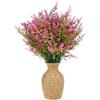 LPARMJIT 8 fasci di fiori artificiali per esterni, piante artificiali, fioriere sospese, recinzione, interni ed esterni, veranda, vaso, decorazione (rosa)