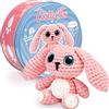 Cookie Box Kit Uncinetto per Principianti - Realizza un Amigurumi Fai-da-Te con Filato, Uncinetto, Imbottitura, PDF & Video - Regalo per Adolescenti e Adulti - Bunny Lola