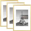 upsimples Confezione da 3 Cornici 40x60, Cornice Oro 40x60, Cornice per Foto, Immagini, Poster