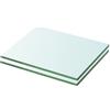 vidaXL Mensole in Vetro Trasparente 2 pz 20x20 cm