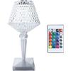 Melograno Luce Ambientale, Lampade da Tavolo A Luce Notturna A LED con Sensore Tattile Lampada da Scrivania A LED per Camera da Letto Bar Ristorante Decor Lampada da Notte A LED in Cristallo [Classe di efficien
