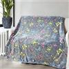 HSGLGNA Coperta per bambini con dinosauri al buio, morbida microfibra, fantastica idea regalo per gli amanti del dinosauro (Farfalle, 150 x 200 cm)