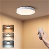 MERTTURM Ø19.5CM Plafoniera Sensore di Movimento con Telecomando, 10000mAh Plafoniera Ricaricabile, 3 Temperature di Colore e Timer per Armadio, Bagno, Scale, Capanno, Corridoio, 1 pezzo