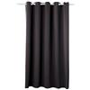 WOLTU Tenda Oscurante Opaca Termica Isolante per Finestre Soggiorno Tenda da Sole con Occhielli in Metallo Inossidabile per Camera da Letto 1 Pannello Antracite 135x175 cm