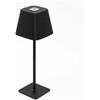 Voltix Lampada da Tavolo LED Senza Fili, Design Plissè Moderno, 5W Dimmerabile, Luce Regolabile, Batteria Ricaricabile, Lampada Portatile in Metallo per Comodino, Soggiorno, Ristorante (Nero)