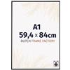 Dutch Frame Factory - Cornice 59,4x84 cm - Nero Opaco - Cornice per foto in Plastica con vetro plastico Antiriflesso - Cornice portafoto 59,4x84 cm - Easy