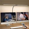 GAEFURY Lampada da scrivania a LED, dimmerabile, 1200 lumen, a doppia testa, morsetto per ufficio, protezione occhi a collo di cigno, lampada da tavolo